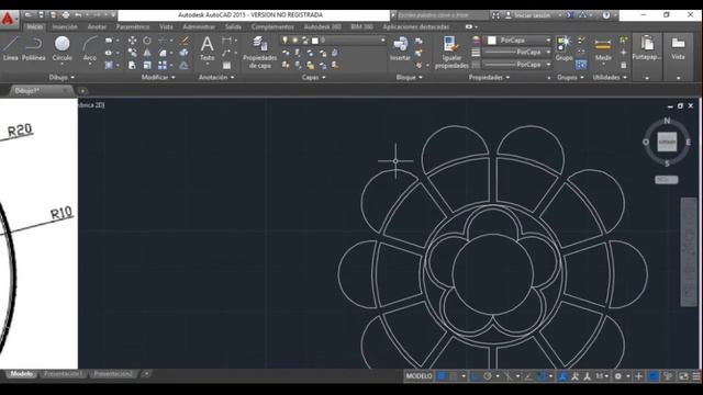 FLOR EN AUTOCAD смотреть онлайн
