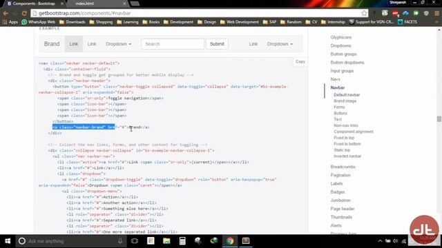 Learning Bootstrap - Adding Header & Navigation Bar [Part 2] смотреть онлайн