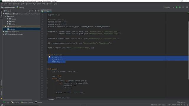 Python A.I. Tutorial (with NEAT) - Part 1 - Setup & Display Dinosaur смотреть онлайн
