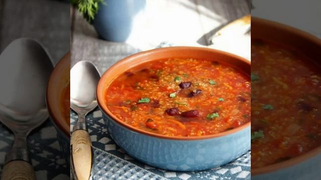 СЫТНЫЙ ТОМАТНО-ФАСОЛЕВЫЙ СУП, рецепт в описах! смотреть онлайн