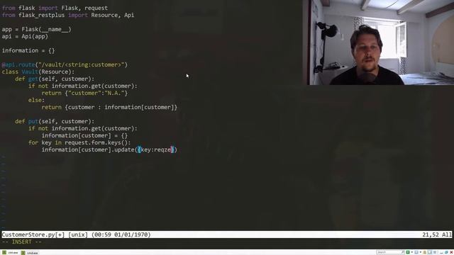 Python - Flask, custom vault for data store смотреть онлайн