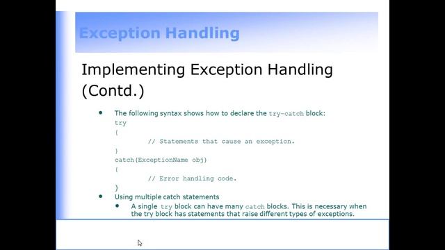 JAVA Video tutorial for freshers-Exception Handling смотреть онлайн