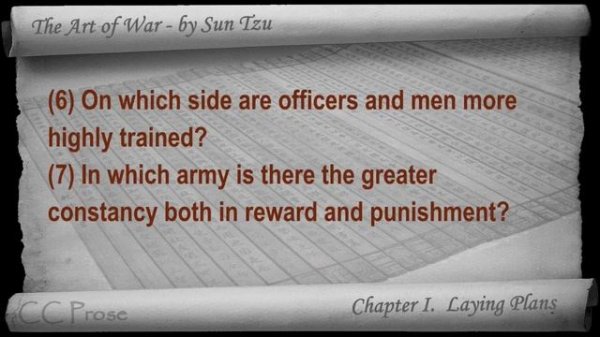 The Art of War by Sun Tzu - Chapter 01 - Laying Plans