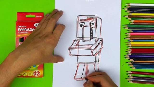 Житель из МАЙКРАФТ - урок рисования смотреть онлайн