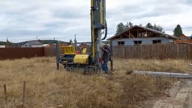 Свайно-забивной фундамент готов. Начинаем строить новый дом смотреть онлайн