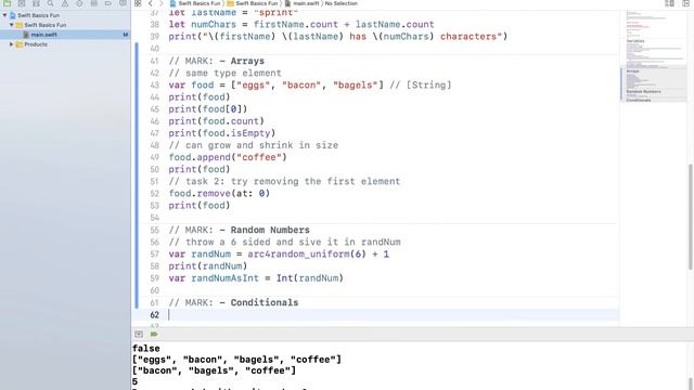 How to use Arrays, Random Numbers, Conditionals, and Loops in Swift смотреть онлайн
