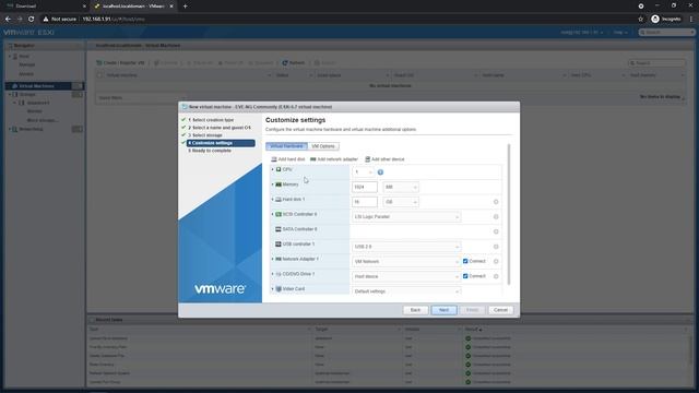 Network Engineer's ESXi Server Build: Part 3 - Create VM & install EVE-NG смотреть онлайн