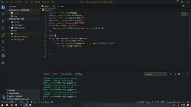 Discord.JS Version 12 Tutorial - Ep. 6 - Basic Commands w/ Roll Dice Command смотреть онлайн