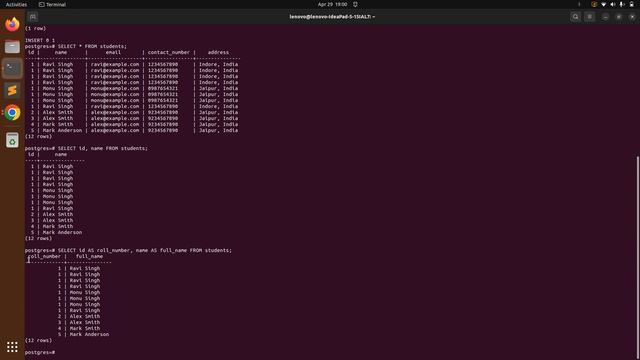 Aliasing columns and tables using AS clause смотреть онлайн