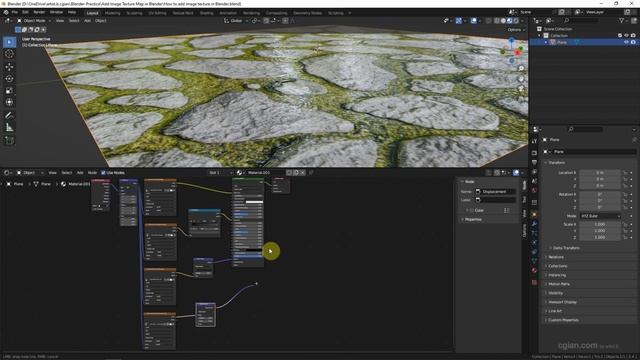 How to add image texture mapping in Blender - albedo, roughness, normal, displacement map tutorial смотреть онлайн