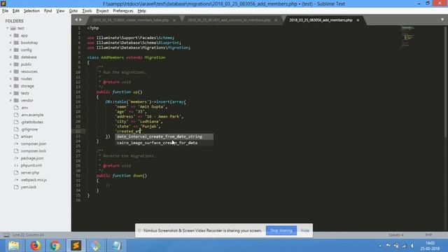 Part 3: Insert data in table with Migration - Laravel 5.6 Migrations смотреть онлайн