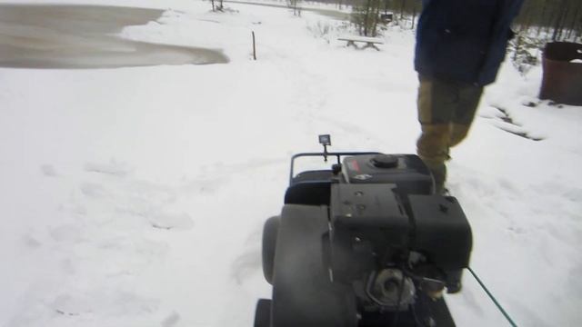 Мотобуксировщик БАРС. Прокатились до озера. смотреть онлайн