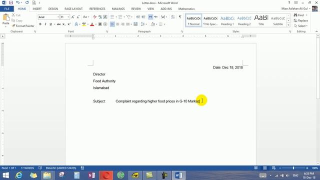 How to write a letter in Microsoft Word | Hindi смотреть онлайн