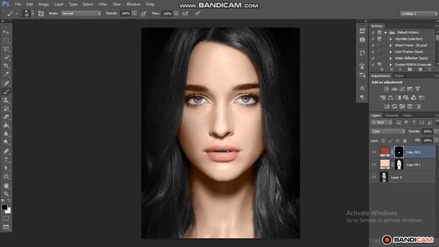 Colorize Black and white photo in photoshop. смотреть онлайн