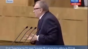 Жириновский говорит, Медведев смеется в Госдуме 22 04 2014