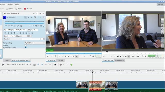 Моделирование обрезания камеры в Kdenlive с помощью эффекта трансформации смотреть онлайн