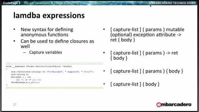 C++11 Language Overview смотреть онлайн