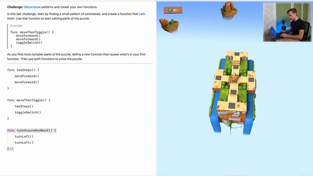 Swift Playgrounds на русском, function 1-7 Treasure Hunt смотреть онлайн