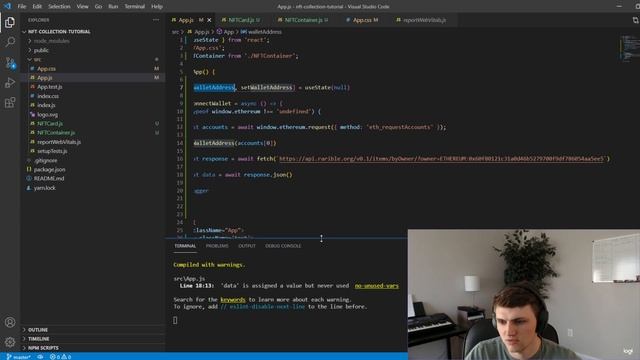 How to connect your React app to your ethereum wallet and Display NFTs and assets on that wallet смотреть онлайн