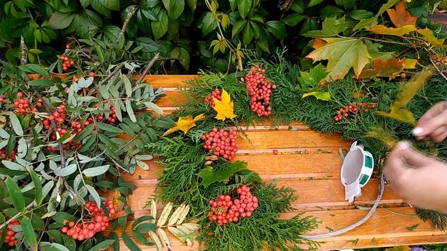 Decor of spruce and leaves* DIY Fall Decorations* Осенний декор своими руками смотреть онлайн