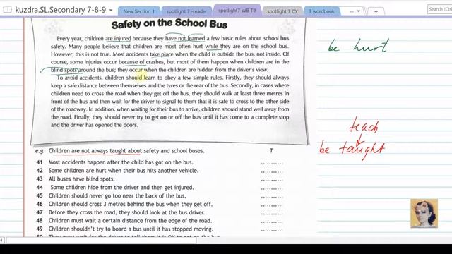 14. Spotlight 7. Unit 1. Test Booklet 1a