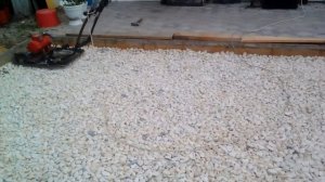 Виброплита, итог трамбовки щебня 20/40