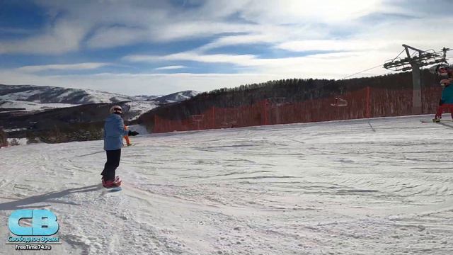 Коллективный спуск, Банное Абзаково, 6-7 марта, Свободное Время, Russian ski resort смотреть онлайн