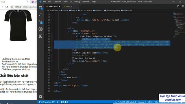 Lập trình VueJs - 20 Sử dụng v html trong Vue смотреть онлайн