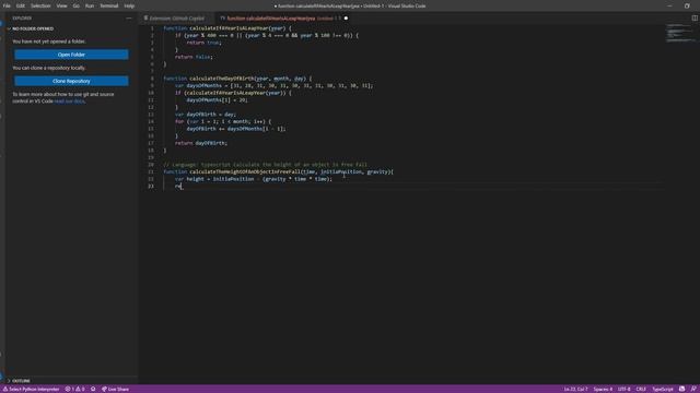 Github Copilot: recien instalado - primera prueba de funciones simples con typescript смотреть онлайн