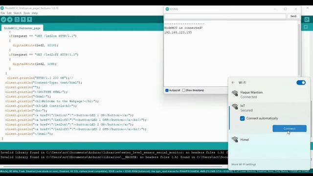 Controlling devices from custom HTML Webpage with NodeMCU(NodeMCU ESP8266 IoT Series) смотреть онлайн