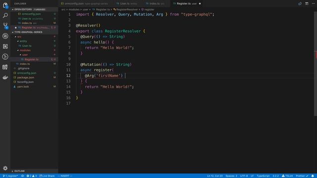 Register Resolver TypeGraphQL смотреть онлайн