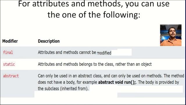 Non Access Modifier In Java смотреть онлайн