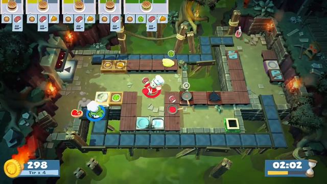 Overcooked 2 Level 4-3, 2 Players, 3 Stars