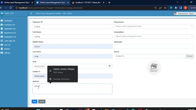 Online Leave Management System in PHP My SQL with free Source code 100 Download смотреть онлайн