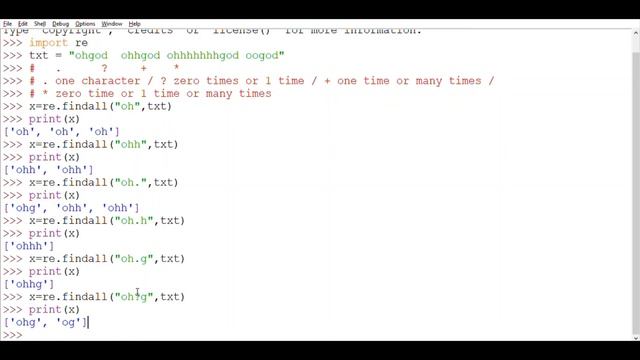 Python Regular Expression - 6 - metacharacters -repetitors ( . + ? *) смотреть онлайн