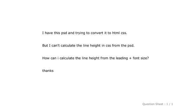 HTML : how to calculate line height from psd file? (leading+ font size) смотреть онлайн