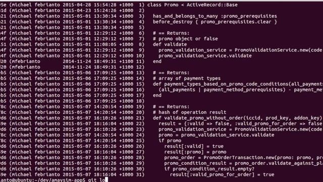 oneminuteruby #2 - git blame usage смотреть онлайн