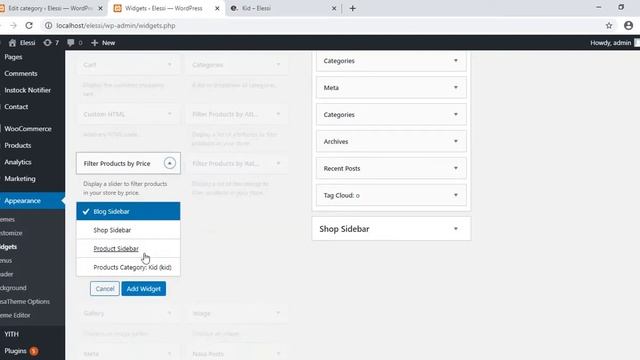 How to create a widget for categories override shop sidebar for Elessi Theme смотреть онлайн