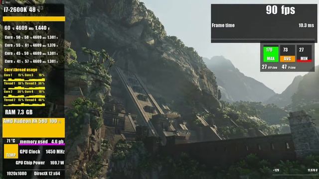 Shadow of the Tomb Raider | i7 2600k + RX 580 8gb | Ultra settings 1080p FPS test | rus\eng смотреть онлайн