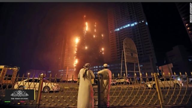 Fire Engulfs Residential Towers In UAE's Ajman смотреть онлайн