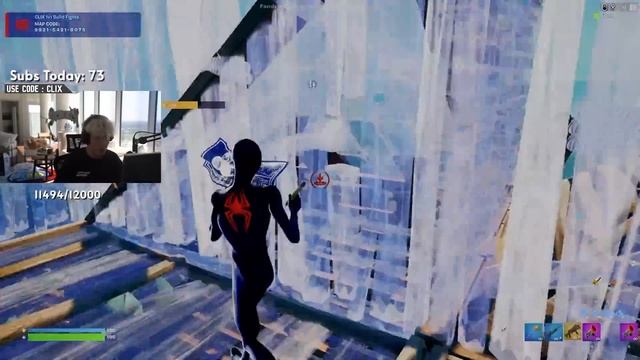 Clix Uses NEW Miles Morales Skin & Plays Console for the FIRST TIME смотреть онлайн