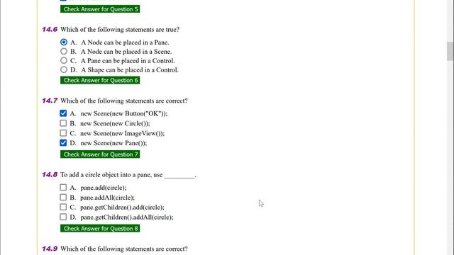 Daniel Liang Java Chapter 14 Multiple Choice Questions Part 1 смотреть онлайн