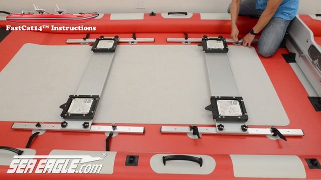 Sea Eagle Inflatable FastCat14™ Family Fun Catamaran Pontoon Boat Video Instructions - SeaEagle.com