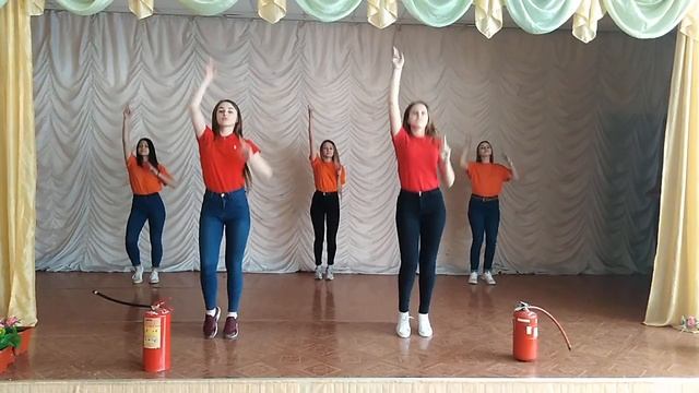 Школа 51 Прокопьевск. Флешмоб, посвященный пожарной безопасности. смотреть онлайн