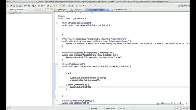 Spring Tutorial 32 - Around Advice Type смотреть онлайн