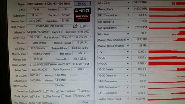 SAPPHIRE Radeon HD 7970 (R9 280X) 3GB Dual-X, Intel I7 3770 - World Of Tanks Benchmark @ Ultra 1080