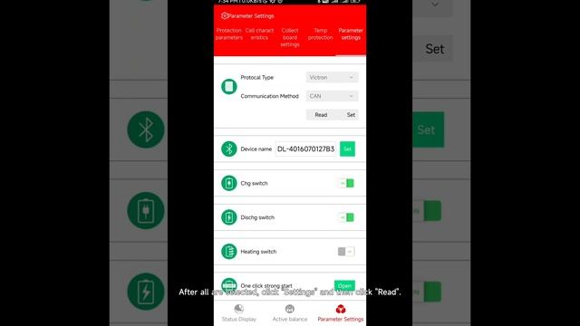 How To Set Inverter Protocol On DALY Bluetooth App