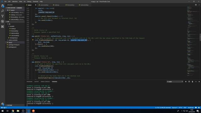Protecting API Routes - [11] Build a Task Manager w/ Angular, NodeJS and MongoDB смотреть онлайн