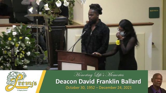 Deacon David Franklin Ballard- December 31, 2021 - Leevy's Funeral Home смотреть онлайн