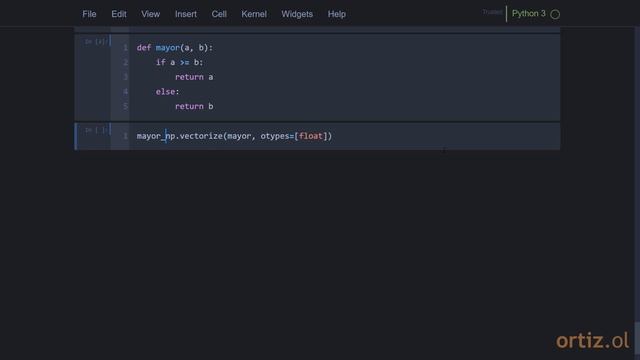 NumPy - Ejercicio 199: Vectorizar una Función para Obtener el Mayor de Dos Arreglos смотреть онлайн